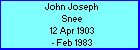 John Joseph Snee