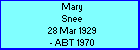 Mary Snee