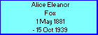 Alice Eleanor Fox